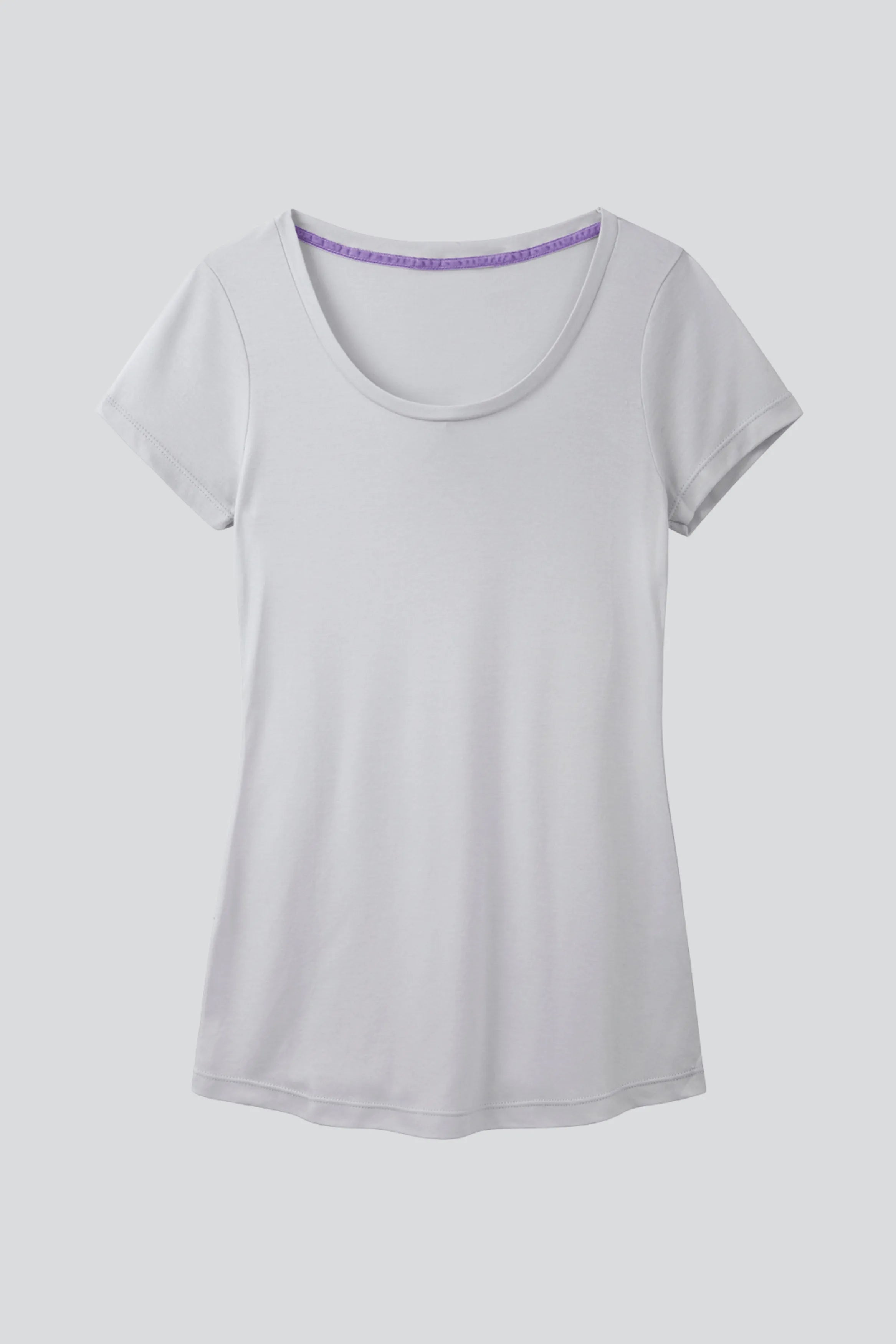 Scoop Neck Cotton Modal Blend T-shirt Short Sleeve T-shirt Lavender Hill Clothing
