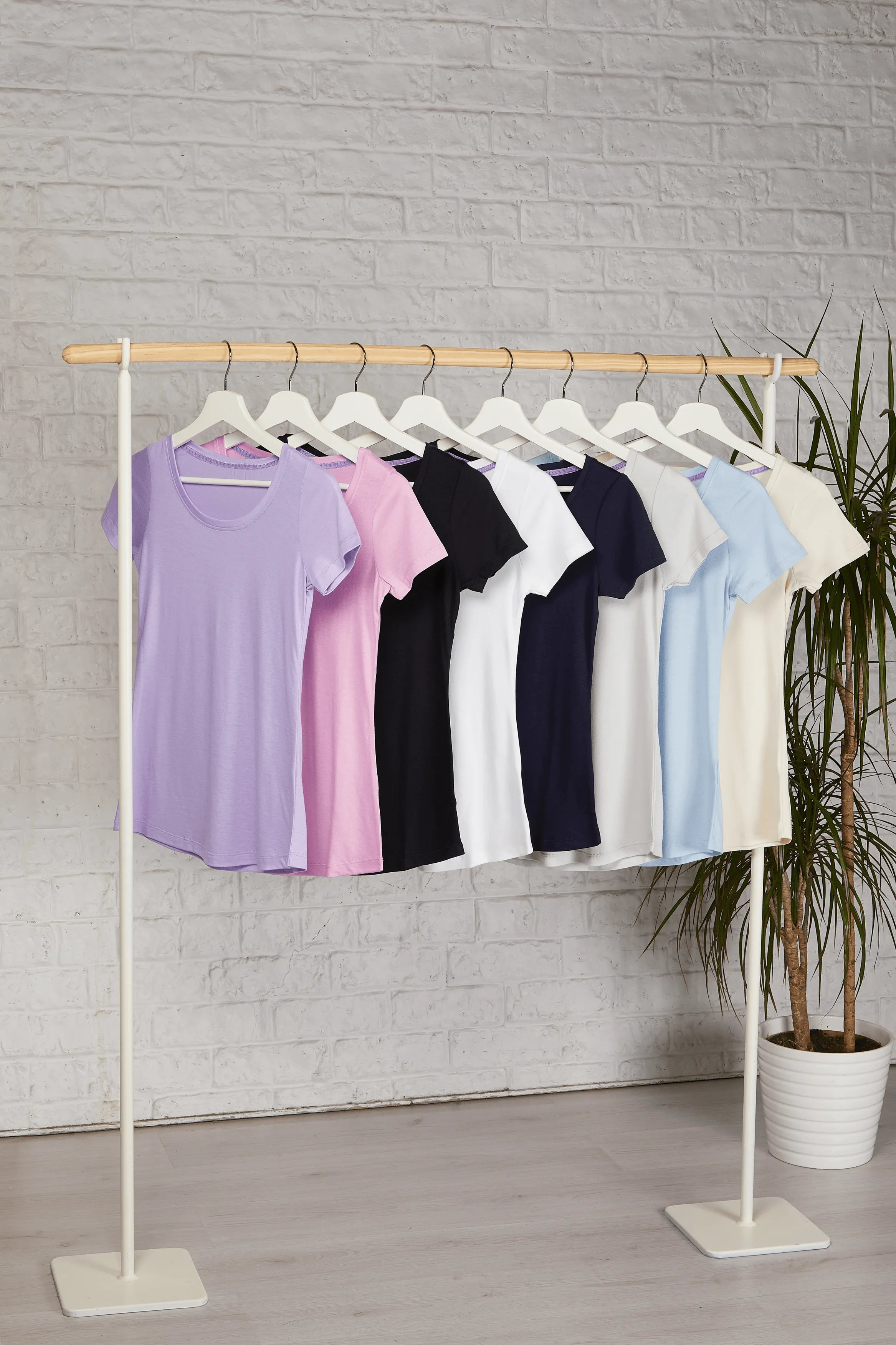 Scoop Neck Cotton Modal Blend T-shirt Short Sleeve T-shirt Lavender Hill Clothing