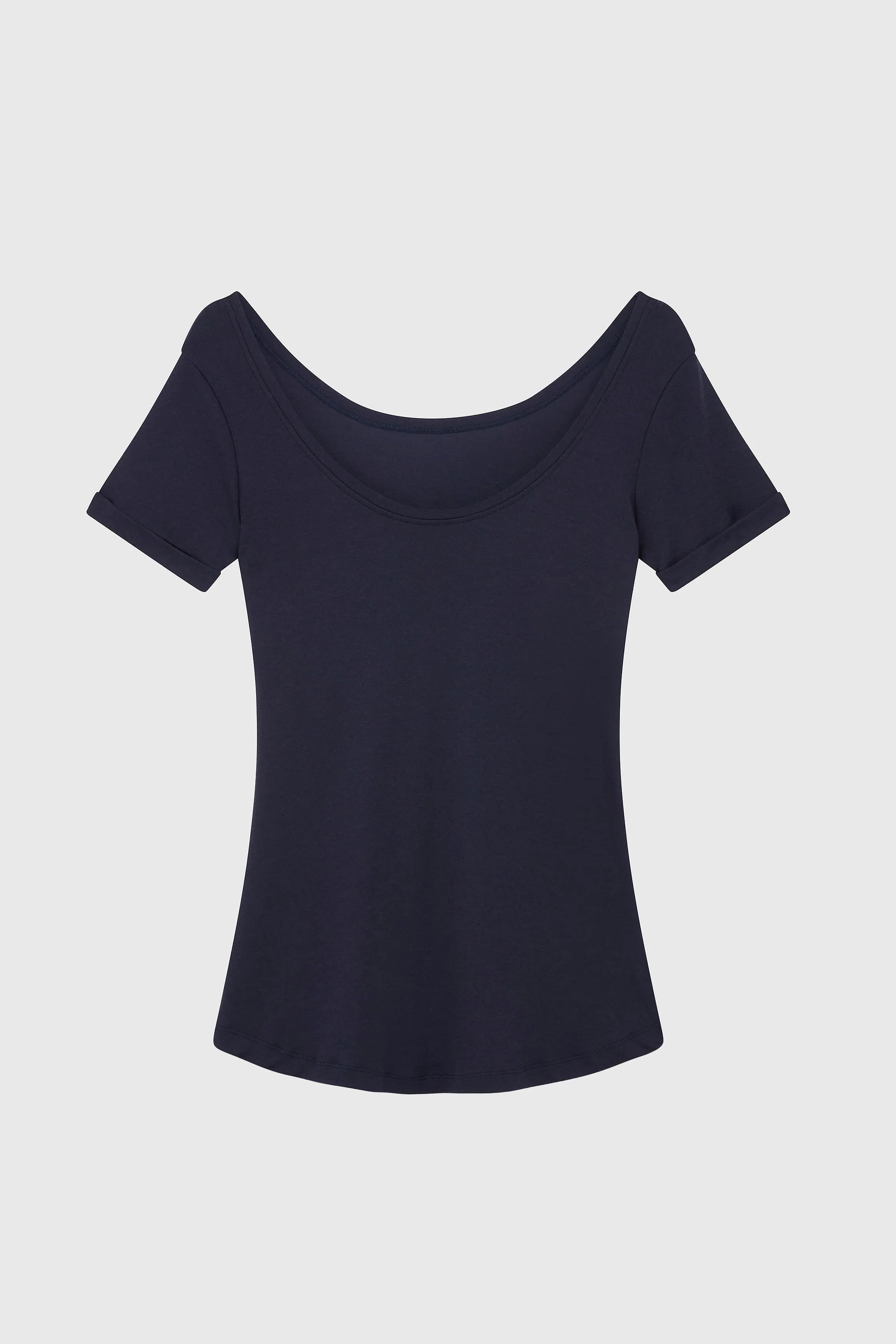 Lavender Hill Clothing women’s navy scoop neck cotton modal T-shirt