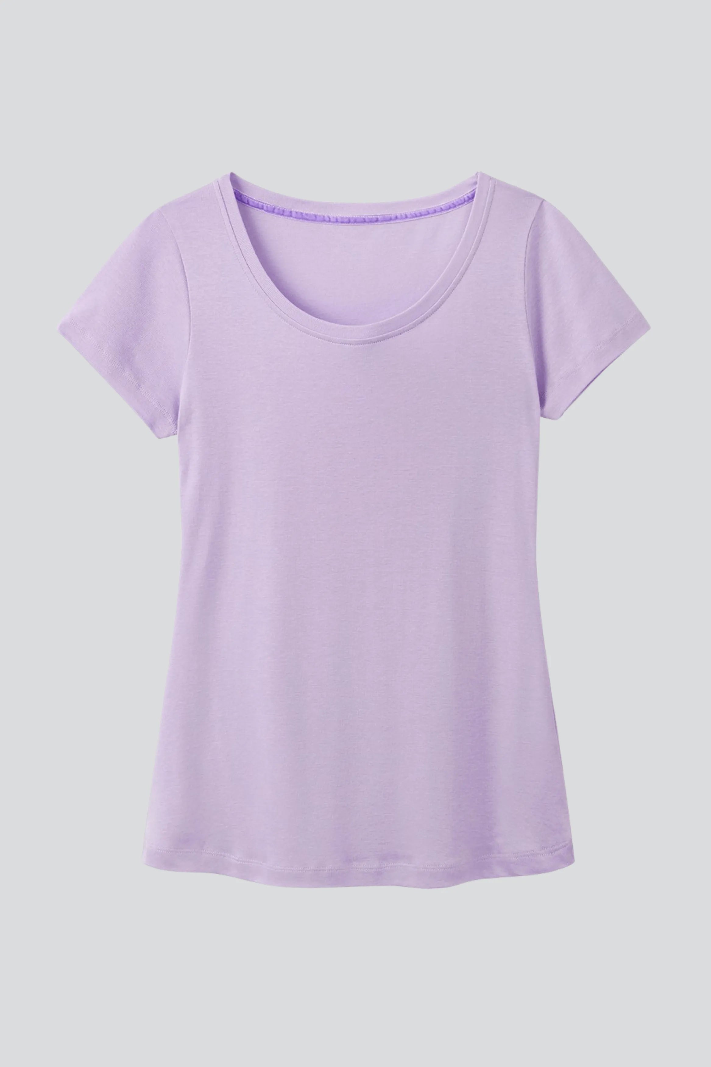 Women’s lavender cotton modal scoop neck T-shirt by Lavender Hill Clothing