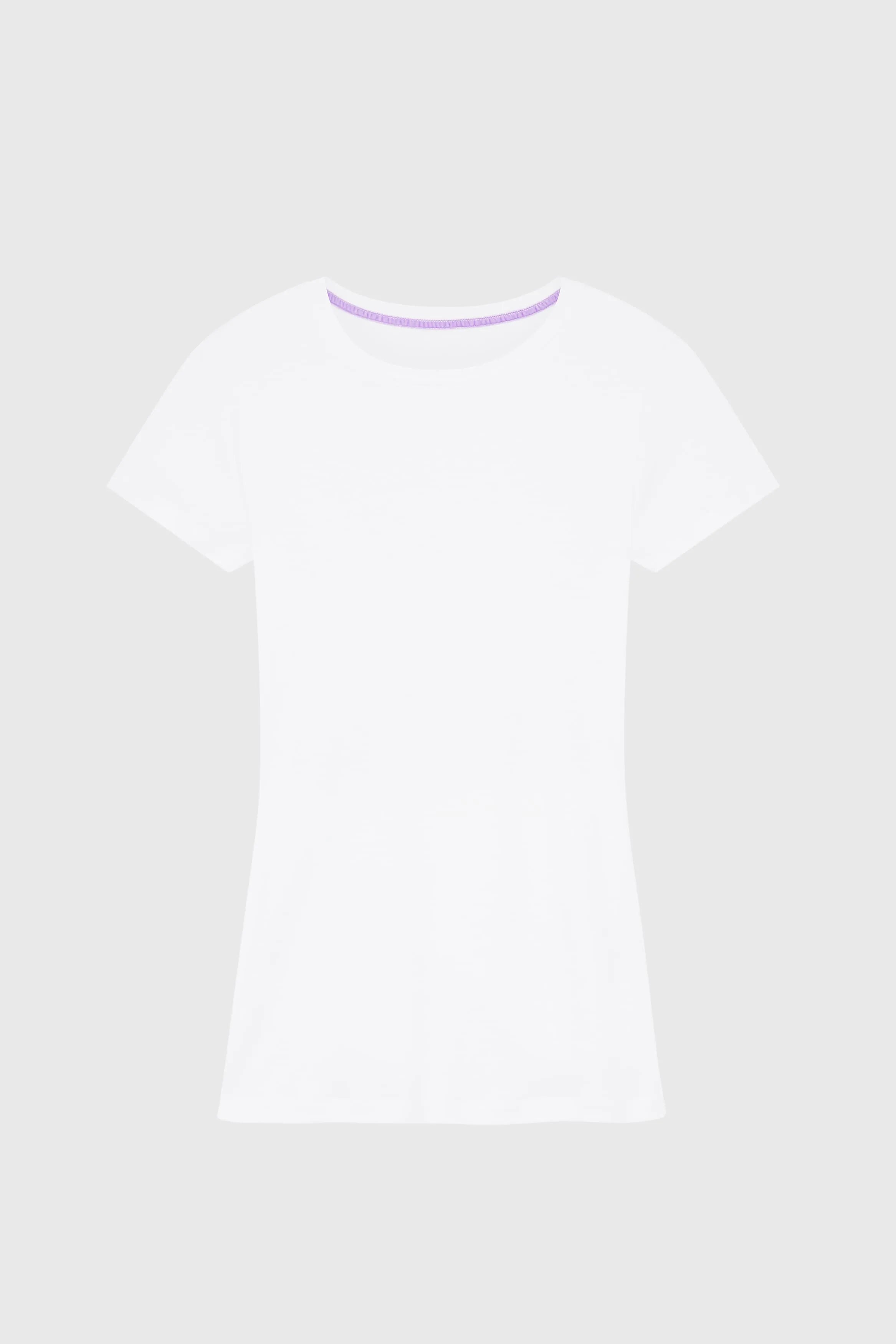 Women’s white cotton modal short sleeve crew neck T-shirt by Lavender Hill Clothing